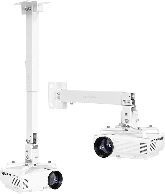 CAPRIGO Heavy Duty 2 Feet Projector Ceiling Mount Stand, Universal Full Motion Adjustable Projector Wall & Ceiling Mount B...
