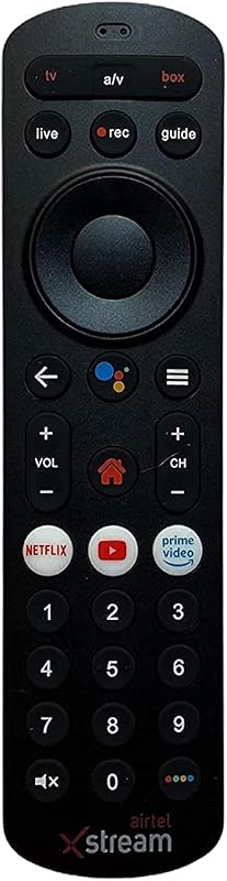 LOHAYA Voice Assistant Remote Compatible for Airtel Xstream Set-Top Box Remote Control with Netflix Function (Black) (Non...
