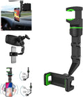 LXCN® New Car Phone Holder Mount, Rearview Mirror Phone Holder for Car, 360°Rotatable and Retractable Car Phone Holder, Mu...