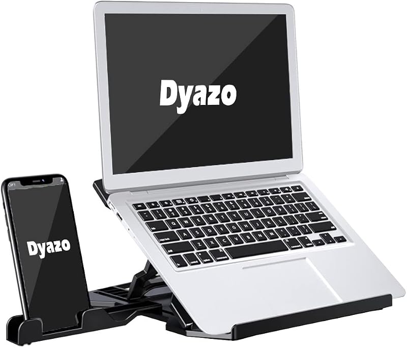 Dyazo Tabletop Laptop Stand with 8 Angles View Height Adjustable Foldable Design Compatible for MacBook Air / Pro, Dell, H...