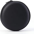 CLAVIER Polyurethane Hard Carrying Case Portable Protection Storage Bag for Earphone Headset Headphone Black