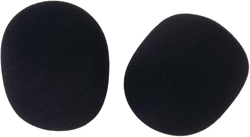 Generic 2 Pcs Studio Microphone Foam Mic Shield Cover Black