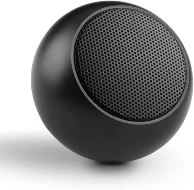 HB PLUS M3 Colorful Wireless Bluetooth Speakers Mini Electroplating Round Steel Speaker (Random Color) (Black)