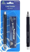 Kabeer Art Mechanical Pencil With Clutch Mechanism For 2B, 4B, 6B, 8B Leads + 6 Lead Refills (4B/5.6mm)