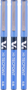 Pilot V5 Liquid Ink Roller Ball Pen -Blue(Pack of 3), (9000014710)