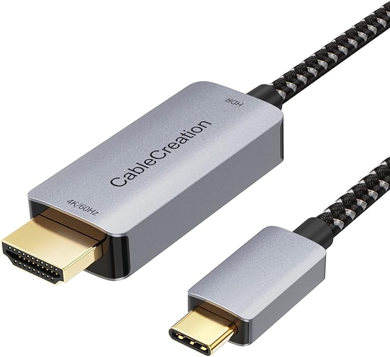CableCreation USB C to HDMI Cable, Type C to HDMI Cable HDR 4K@60Hz, 2K@144Hz, USB Type C to HDMI Adapter Thunderbolt 3 Co...