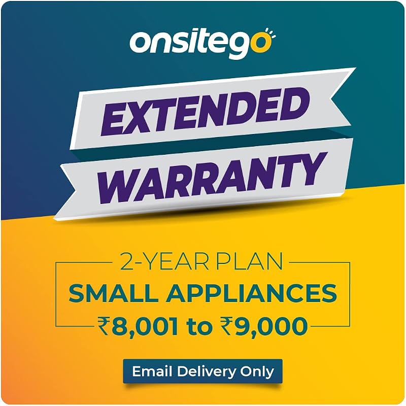 Onsitego 2 Year Extended Warranty for Small Household Appliances from Rs. 8001-9000 (Email Delivery - No Physical Kit)