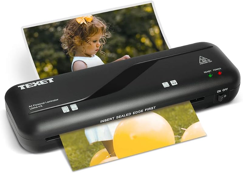 Texet LMA4-VX Lamination/Laminating Machine with Jam Release Control, Ideal for Any Document, Fully Automatic Portable All...