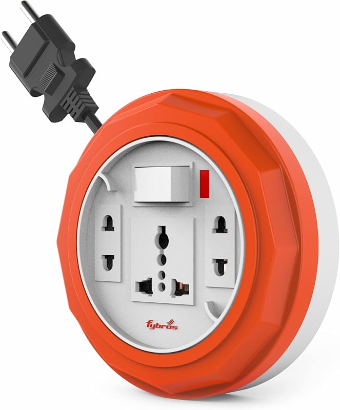 Fybros Comex 2 Pin Extension Cord, Extension Box, Power Strip with International Sockets Extension Board,Thermal Protectio...