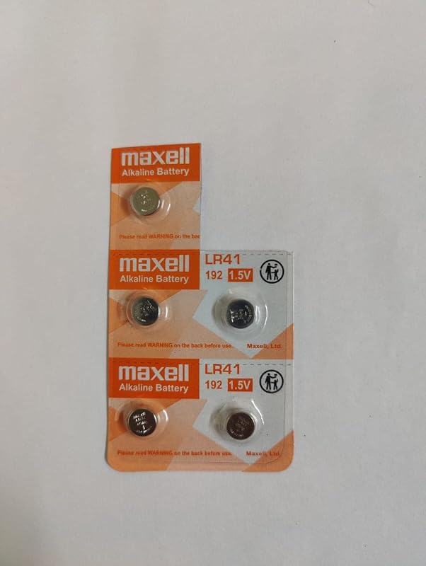MAXELL Lr41 Ag3 Lr736 392 392a 192 Sr41 BUTTON COIN CELL BATTERY (for watches,toys.digital thermometer) 5 PIECES
