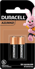 Duracell Specialty Alkaline MN21 Battery 12V, Pack of 2 (A23 / 23A / V23GA / LRV08 / 8LR932) Suitable for use in Remote Co...