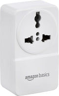 Amazon Basics USB Adaptor with 1 Universal AC Socket and 2 USB Ports (White)