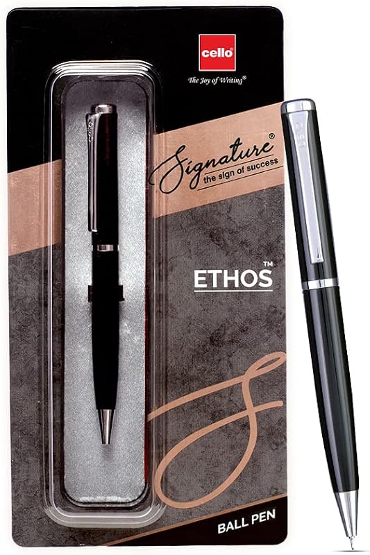 Cello Signature Ethos Ball Pen | Blue Ball Pen | Pack of 1 | Best Ball Pens for Smooth Writing | Gifting Pens | Premium Ba...