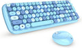 i GEAR KeyBee Retro Typewriter Inspired 2.4GHz Wireless Keyboard and Mouse Set with USB Support, Single Nano Receiver, Rou...
