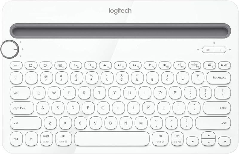 Logitech K480 Wireless Multi-Device Keyboard for Windows, Apple iOS Android Or Chrome, Wireless Bluetooth, Compact Space-S...