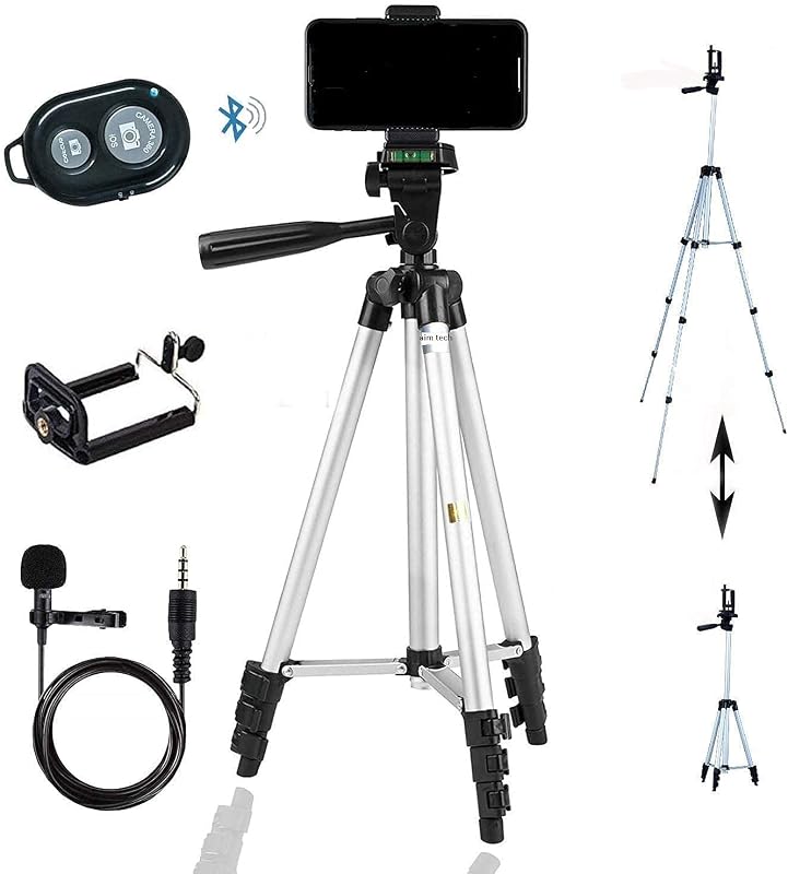 Photography Mobile Holder Tripod 3110 Camera Mobile Stand for Vlogging, Video Shooting, YouTube etc Compatible with All Mo...