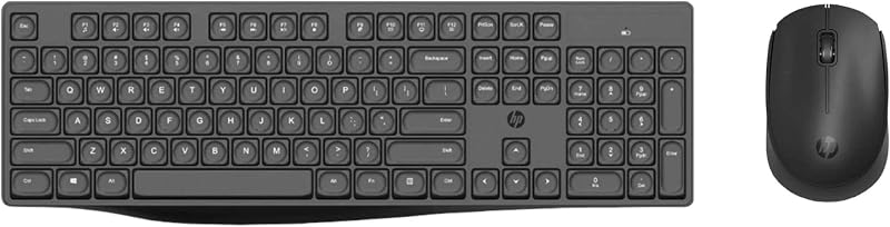 HP CS10 Wireless Multi-Device Bluetooth Keyboard and Mouse Set, USB Plug and Play with 2.4 GHz Wireless Connection,800/120...
