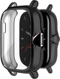 M.G.R.J® Soft & Flexible Silicone TPU Case Cover for Amazfit GTS 2 New Version (2022) / GTS 2 / GTS 2E Smart Watch (Black)