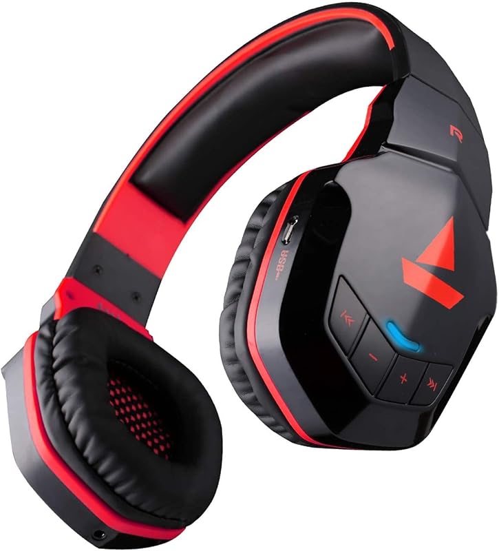 (Renewed) boAt Rockerz Bluetooth Wireless Over Ear Headphones with Mic (Raging Red)