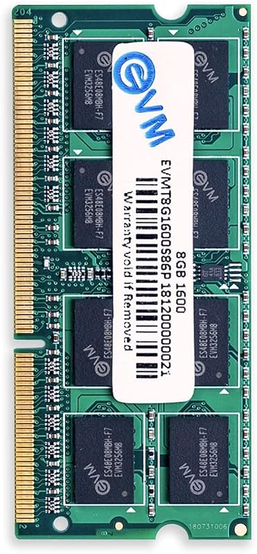 EVM 8GB DDR3 1600MHz So-DIMM Laptop Memory Ram (EVMT8G1600S86P)