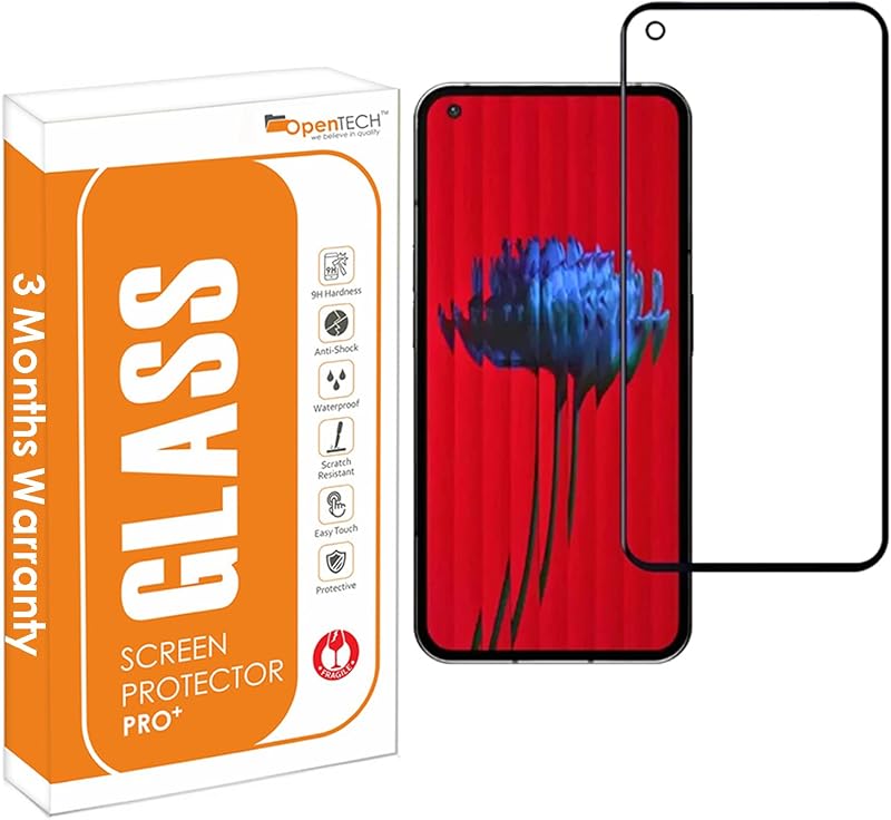 OpenTech® Tempered Glass Screen Protector Compatible for Nothing Phone 1 with Edge to Edge Coverage and Easy Installation kit