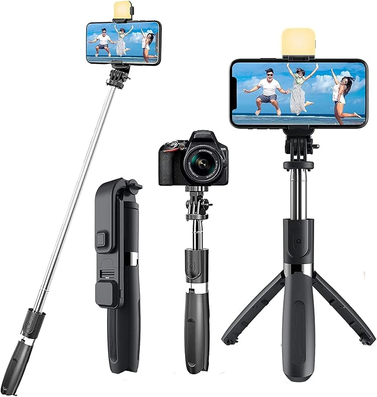 HB PLUS Selfie Stick, Extendable Selfie Stick with Wireless Remote and Tripod Stand, Portable, Lightweight, Compatible wit...