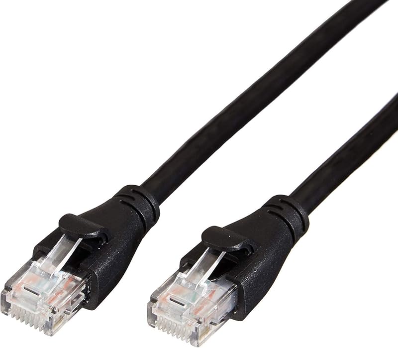 AmazonBasics RJ45 Cat-6 Ethernet Patch/LAN Cable for Personal Computer - 5Feet (1.5Meters), Black