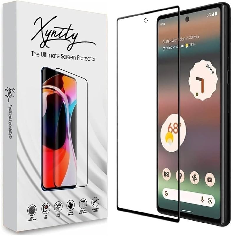 Xynity 's Advanced HD+ Tempered Glass Screen Protector Designed for Google Pixel 6A - Edge to Edge Full Screen Coverage wi...