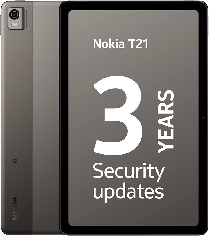 Nokia T21 with 10.36" 2K Screen, with Flip Cover, Android 12 with 2 Years of OS Upgrades & 3 Years of Security Updates, 4G...