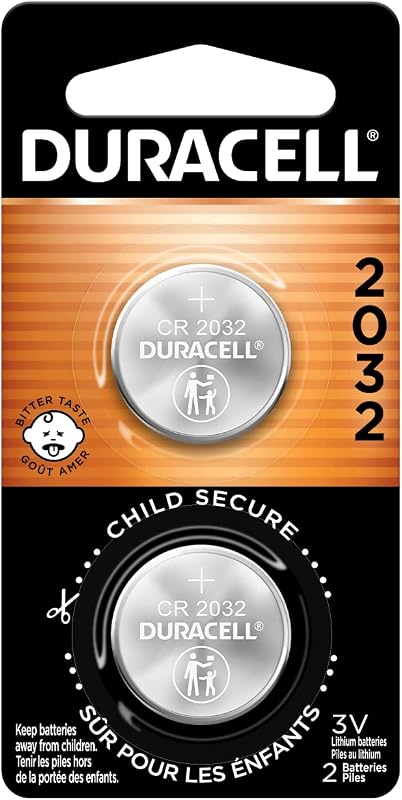 Duracell - 2032 3V Lithium Coin Battery - Long Lasting Battery - 2 Count