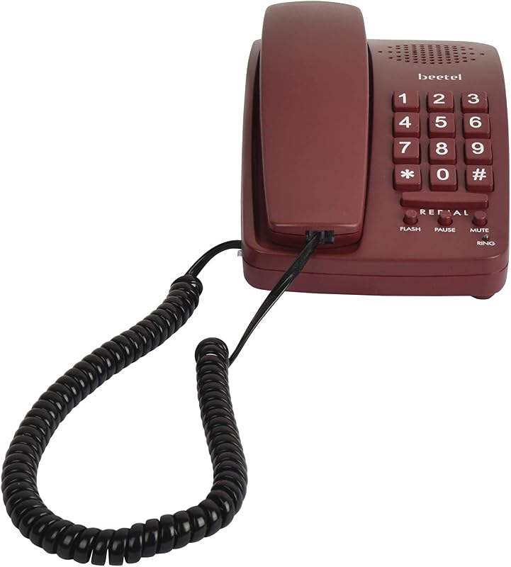 Beetel B15 Basic Corded Phone (Dark Red)