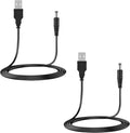 TECH-X 12 Inch USB to DC Power Cable Charger Cord Barrel Jack USB 2.0 toDC Jack 5.5 x 2.5mm or 5.5 x 2.1mm Power Plug for ...
