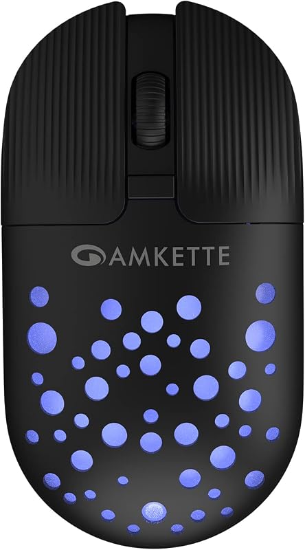 Amkette Hush Pro Spectra 2.4 GHz Silent Switch Wireless Mouse with Ergonomic Design, Rechargeable Battery, High Precision,...