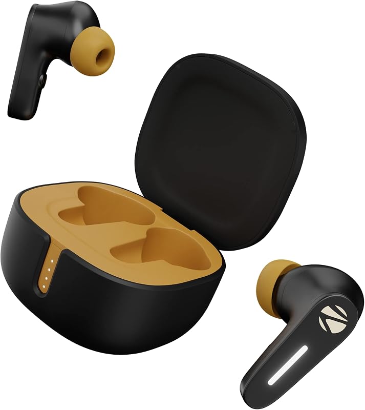 ZEBRONICS DC Black ADAM Edition Sound Bomb 7 TWS Earbuds with 40H* Backup, Rapid Charge, 50ms Gaming Mode, ENC mic, Voice ...
