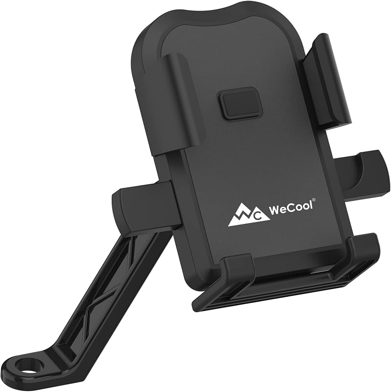 WeCool B2 One Click Button Controlled Mobile Holder for Bikes/Motorcycle/Mobile Holder for Scooty, Ideal for Maps and GPS ...
