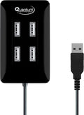 Quantum QHM6633 4-Port Hi-Speed USB Hub with 480 Mbps Speed (Multicolor)