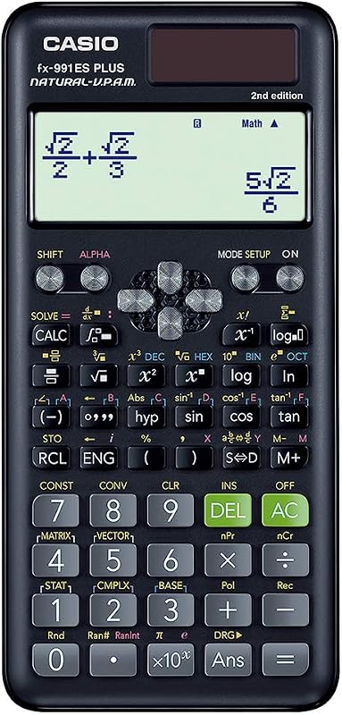 Casio FX-991ES Plus-2nd Edition Scientific Calculator, Black
