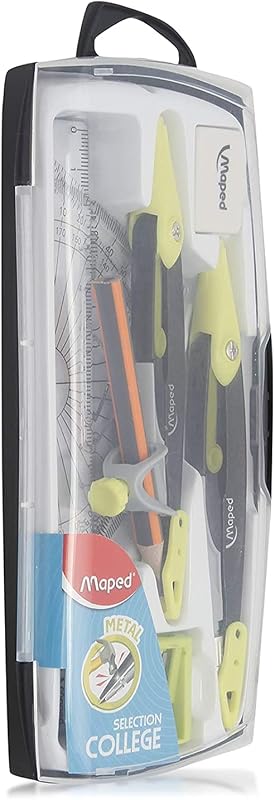 Maped Metal Open Compass - 9 Pcs Set - (Colors May Vary)