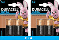 Duracell Ultra Alkaline C Battery, 4 Pcs