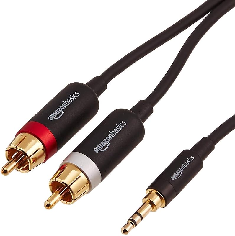 AmazonBasics 3.5mm to 2-Male RCA Adapter cable - 4 feet