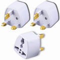 KAVANA (3 pcs) Type G, Universal Flat Pin 3Pin Travel Power Plug Converter Adapter Compatible in UK Countries, England, Sc...