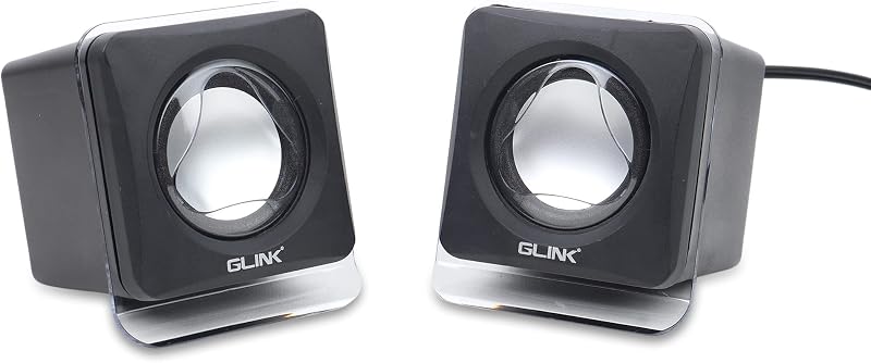 GLink 2.0 GS-001 Multimedia Speaker with Aux Connectivity, USB Powered and Volume Control for PC/Laptops/Desktop/Mobile an...