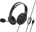 BigPassport USB Headphone with mic, Wired Over Ear Computer Laptop Headphones for Skype, Zoom Online Classes, Office & Cal...