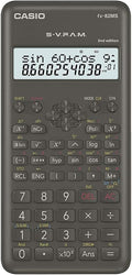 Casio FX-82MS 2nd Gen Non-Programmable Scientific Calculator, 240 Functions and 2-line Display, Black