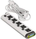 iBELL 5MPLUS Extension Cord / Board with 5 Meter Cord Length, 5 Way Multi Socket Spike Guard, 2500W, 10A, Individual Switc...