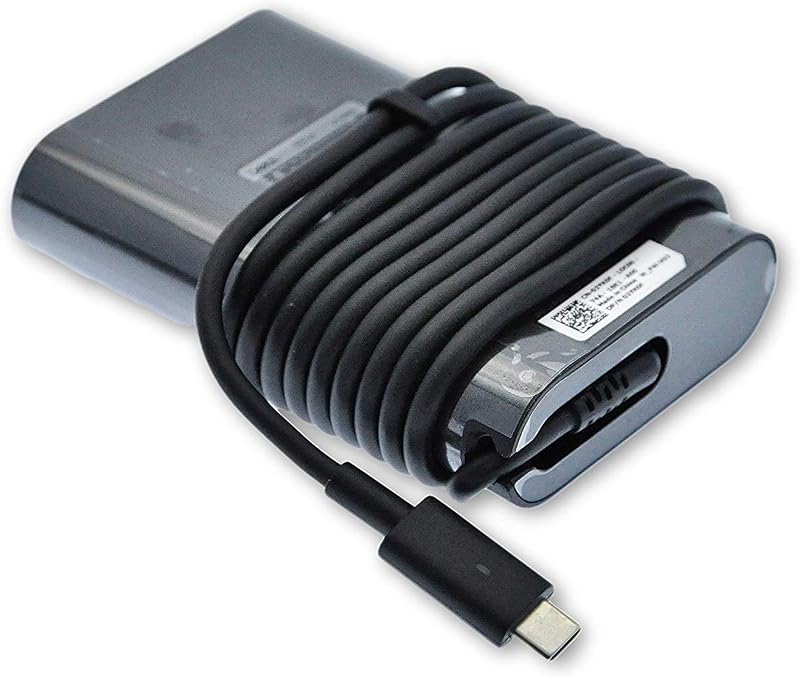 Dell Original 65W USB Type-C Adapter for Laptop, Latitude 5289 5290 7389 7390 7400 - Black