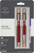 Parker Vector Standard Roller Ball Pen and Ball Pen - Red Body