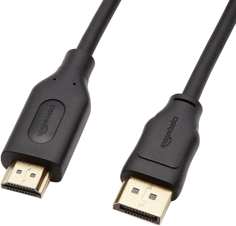 AmazonBasics Uni-Directional DisplayPort to HDMI Video Display Cable, 4K@30Hz - 3 Feet, Black - (Not Compatible with Mobil...