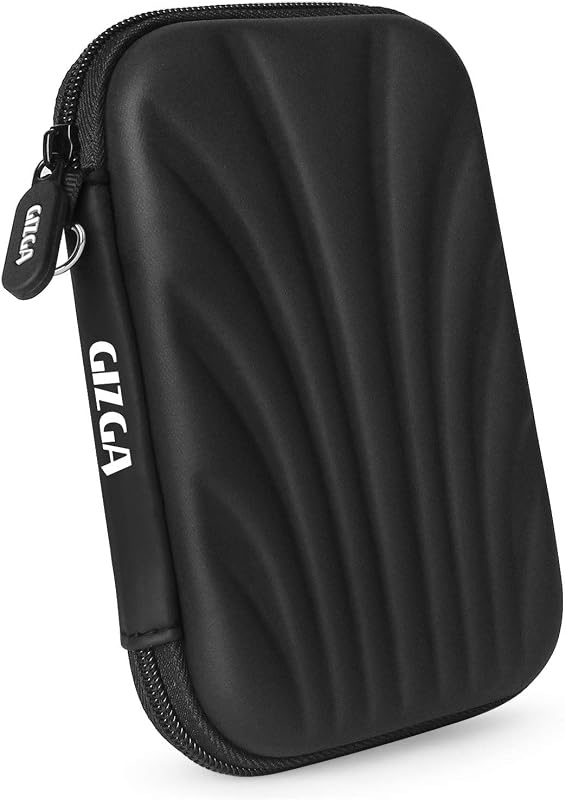 GIZGA 2.5" Hard Drive Case Self Tattoo Hard Shell (Black)