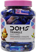 Doms Triangle Dust Free Fragrance Eraser Jar (50 Pcs)